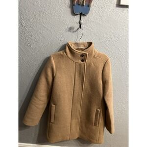 J Crew Size 8 Stadium-Cloth Nello Gori Wool Blend Cocoon Coat Sandstone Beige